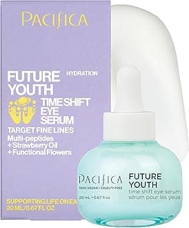 Future Youth Time Shift Eye Serum – Peptide Eye Serum for Fine Lines & Dark Circles, Lifting & Firming Under Eye Treatment w/Flora + Peptide-11, Unscented Hydrating Gel for All Skin Types