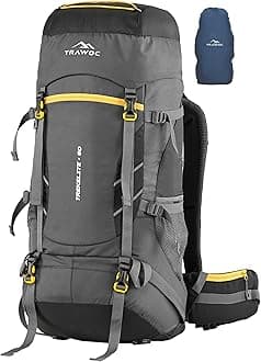 TREKELITE 60L Travel Backpack Hiking Trekking Bag Camping Rucksack for Men & Women with Water Proof Rain Cover/Shoe Compartment MHK004, 3 Year Warranty