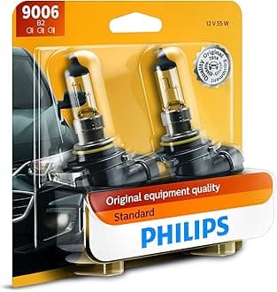 Philips Automotive Lighting 9006 Standard Halogen Replacement Headlight Bulbs, 2 Pack (9006B2)