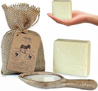 Dr.Ancient Donkey Milk Soap Bar, Organic Soap Bars Handcrafted the Traditional Way, Natural Chemical-Free, Used for Face Wash, Body Wash, Hand Cleansing and Daily Skin Care, Nourishing Cleanser