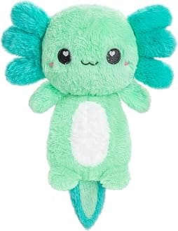 Axolotl Microwavable Unscented Heating Pad for Women and Kids- Cute Soft Cozy Pillow Plush Heatable Warm Stuffed Animals - Kawaii Hot and Cold Plushie Food Toy - Axolotl Gifts for Girls and Boys Mint