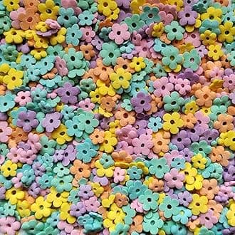 Edible Spring Flowers Sprinkles Ice Cream Sprinkle Sugar Candy Baking Cake Cupcake Toppers Cookie Donut Dessert Decoration 2.47 Ounces