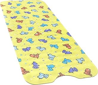 YINENN Bath and Shower Safety Mats 40x16 inch, Non Slip with Suction Cups for Bathroom Stall and Tub Floor, Extra Large and Machine Washable, Drain Holes Keep Bathtub Clean, Colored Dogs