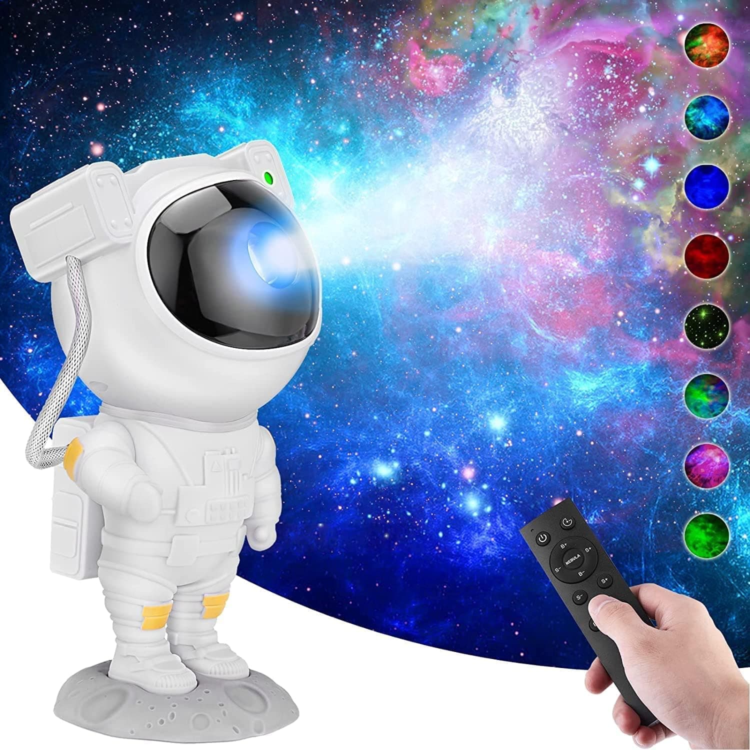 XERGY Astronaut Starry Projector 360° Adjustable Galaxy Space Projector Light Lamp with Remote Control Spaceman Night Light for Decoration ​Suitable Gaming Room, Home Theater, Kids, Birthday Gift