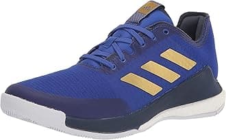 AdidasMen's Crazyflight Indoor Court Shoe, Lucid Blue/Matte Gold/Team Navy Blue, 10