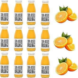 PRESSUICE Fresh Sun Kissed Orange Juice not from concentrate - 12 bottles pack x 250 ml Fruit Juices NFC - Pressed Semi Sweet Drink - No added Sugar - Natural Press - For drinks lemonades cocktails