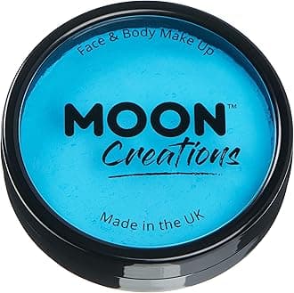 Pro Face & Body Paint Cake Pots by Moon Creations - Aqua - Professional Water Based Face Paint Makeup for Adults, Kids
