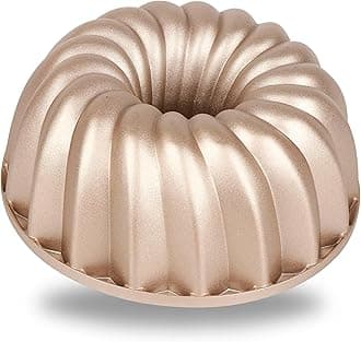 Baker's Secret for Fluted Cake Pan, Fluted Cake Pans, Perfect for Fluted Cakes, Die Cast Aluminum Cake Pans, 2 Layers Non-stick Coating, Novelty Cake Pan - Cast Aluminum Collection (Classic)