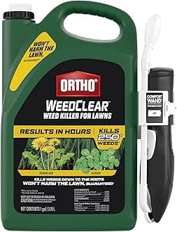 WeedClear Weed Killer for Lawns with Comfort Wand, Kills More than 250 Weeds including Dandelion and Clover, 1 gal.