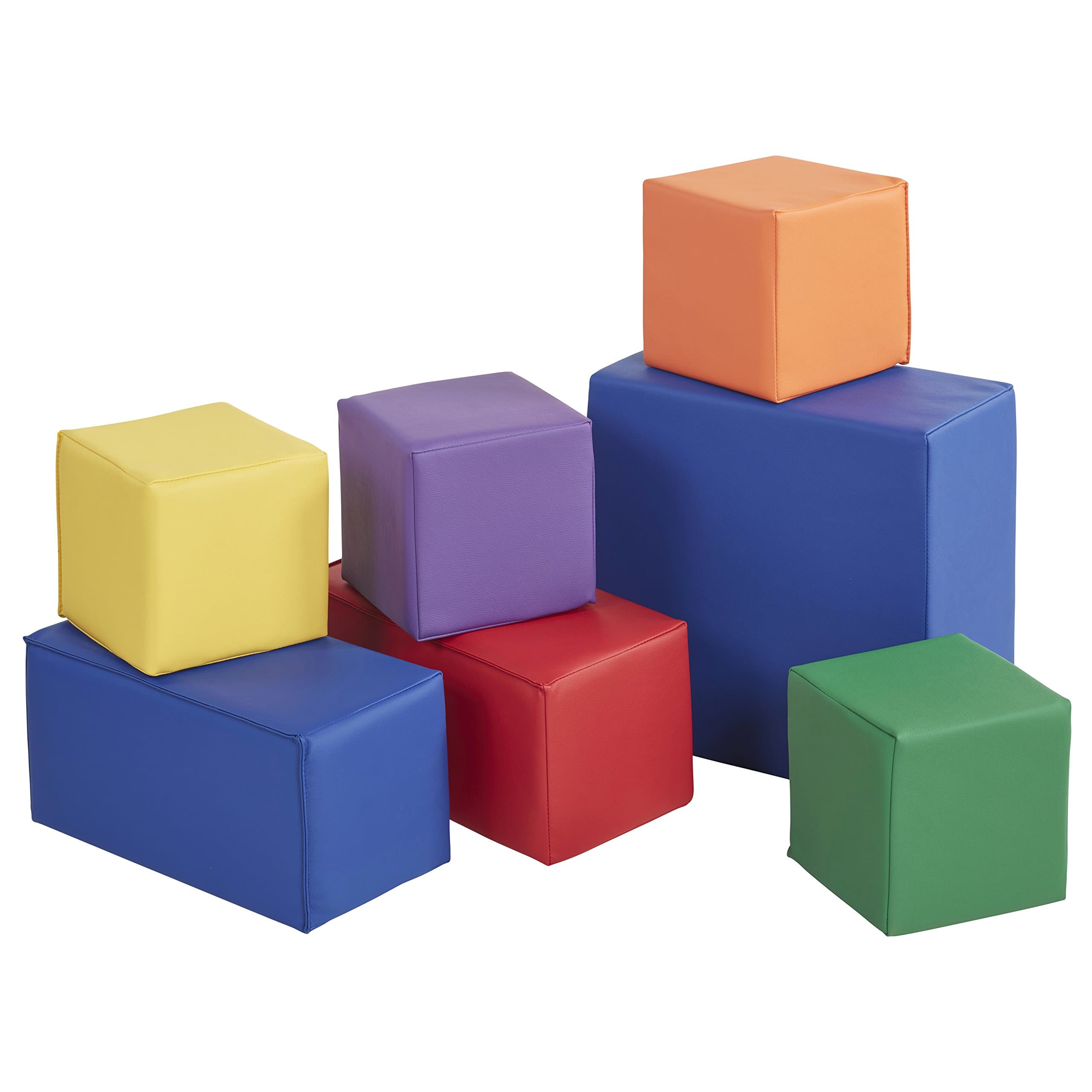 SoftZone Big Foam Building Blocks, Assorted, 7-Piece