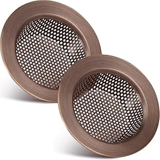 Retisee 2 Pcs Sink Strainer Stainless Steel Kitchen Sink Drain Strainer Basket Cover Mesh Hair Food Catcher, Large Wide Rim of 4.4 Diameter(Red Bronze)