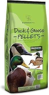 Duck & Goose Pellets A Complete Diet for Adult Waterfowl Ideal for Ground Feeding Supports Digestive Health Containing Natural Oregano Oil Non-Floating Pellets (20kg)