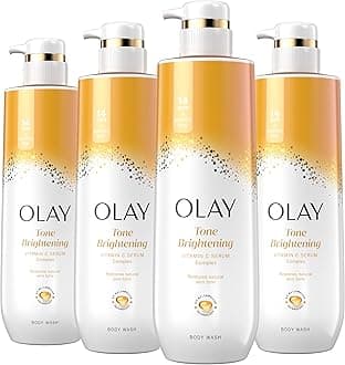 Olay Body Wash with Vitamin C and Vitamin B3, Cleansing & Nourishing, 17.9 Fl Oz (Pack of 4)