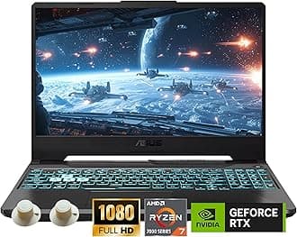 TUF A15 Gaming Laptop, AMD Ryzen 7 7435HS Processor, NVIDIA GeForce RTX 3050, 15.6 inch Full HD Display, 64GB DDR5 RAM, 2TB SSD, Backlit Keyboard, Windows 11 Home, Wi-Fi, Alpacatec Accessory
