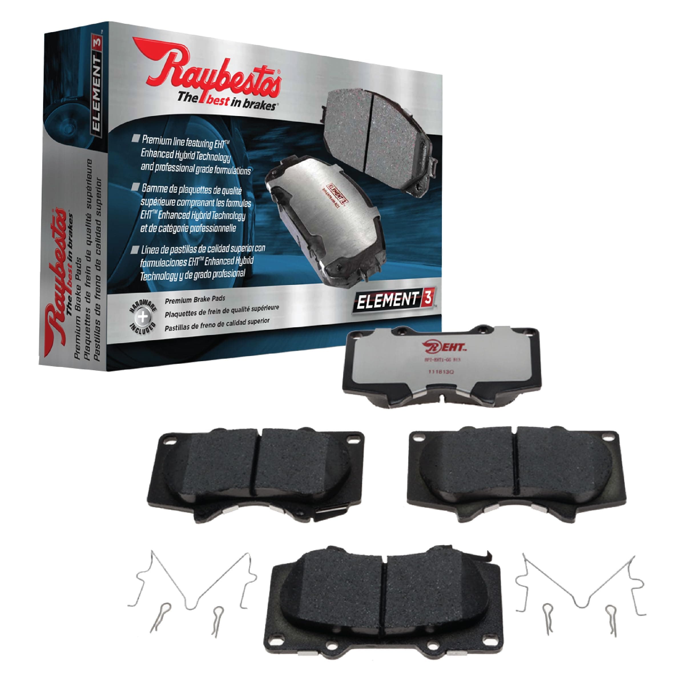 Raybestos Element3 EHT™ Automotive Replacement Front Brake Pad for Selected Ford (Explorer, Flex, Taurus), Lincoln (MKS, MKT) Model Years (EHT1508H)