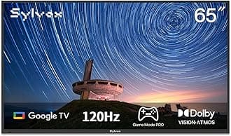 Outdoor TV, 65 inch 120Hz 4K Smart TVs, Weatherproof & IP55 Waterproof, Compatible with Google & Dolby Atmos, Support HDMI 2.1 & USB 3.0, 1000 Nits Outside Television for Gaming (2025 Model)