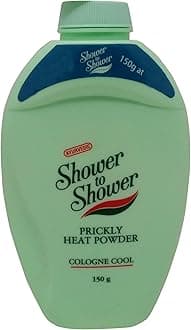 Shower to Shower Prickly Heat Powder for Women & Men - Cologne Cool, Pack of 150g Ayurvedic Powder Bottle