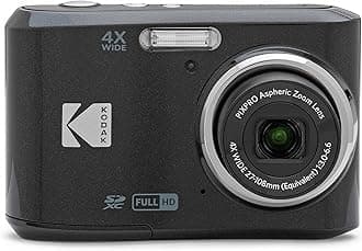 KODAK PIXPRO Friendly Zoom FZ45-BK 16MP Digital Camera with 4X Optical Zoom 27mm Wide Angle and 2.7" LCD Screen (Black), 63 MB
