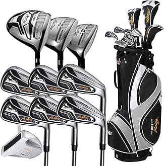 PGF Men's Mustang MK7 Complete Golf Club Package Set [Flex:Regular][14-Pieces]