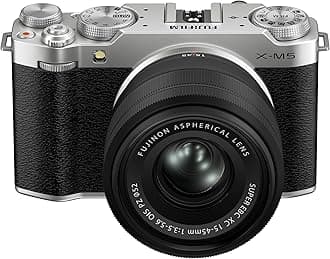 Fujifilm X-M5 XC15-45mm F3.5-5.6 OIS PZ Mirrorless Digital Camera Lens Kit - Silver