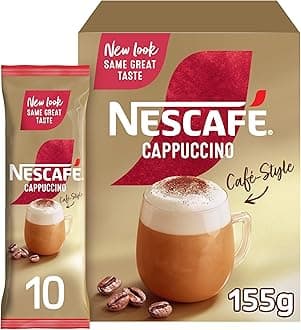 Nescafe Café Style Cappuccino Sweet Frothy Instant Coffee Mix Pack (15.5g x 10 Sachets)