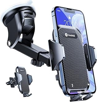 [NO Wobble] andobil Car Phone Holder Windscreen Mount [Easy to Use & Robust] 3 Options Sturdiest Mobile Phone Holder for Car Air Vent Dashboard Phone Cradle for Car iPhone 14 13 Pro Max 12 Samsung S22