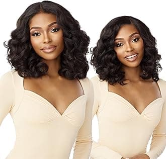 Sensationnel What lace 13x6 wigs - samira glueless synthetic wig cloud 9 with preplucked hairline hd lace - Whatlace samira (1B OFFBLACK)