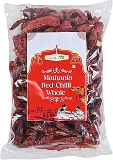 PURE PIK Mathania Red Chilli Whole (Lal Mirch Sabut) Stemless - 1Kg