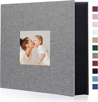 Artmag Photo Album 4x6 600 Large Capacity Linen Album Book Holds 600 Horizontal and Vertical Photos for Family Wedding Anniversary (600 Pockets, Grey)