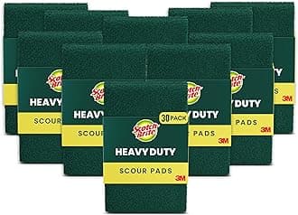 Scotch-Brite Heavy Duty Scour Pads, Scouring Pads for Kitchen and Dish Cleaning, 30 Pads