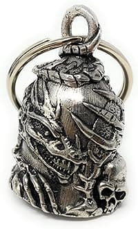 Bravo Bells Skull Dragon Bell - Biker Bell Accessory or Key Chain for Good Luck on the Road