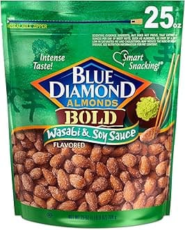 Bold Wasabi & Soy Sauce Flavored Snack Nuts, Bulk Bag, Pantry Staple, GMO-Free, Great for Parties, Lunch, Events, Holiday, and Healthy Snacking, 25 Oz Resealable Bag (Pack of 1)