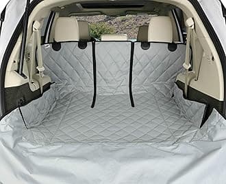 4Knines SUV Cargo Liner for Fold Down Seats - 60/40 Split and Armrest Pass-Through Compatible - USA Based Company (Small, Grey)