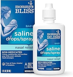 Mommy's Bliss Saline Drops/Spray, Nasal Relief for Newborns & Up, 1 Fl Oz