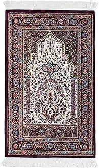 moonlike Turkish Prayer Rug, Purple Prayer Rug, Prayer Mat Travel, Portable Prayer Mat Muslim, Prayer Rugs Islam, Prayer Mat Islam Thick, Ramadan Gift (Purple)
