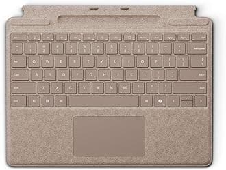 Microsoft Surface Pro Keyboard for Surface Pro Copilot+ (11th Edition), Pro 9 and 8 with Pen Storage, Alcantara Material, Dune