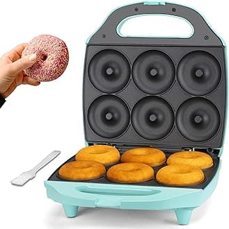 Baker's Friend Mini Donut Maker for Home, 6 x 3 Inch Donut Maker Machine for Kids, Donut Maker Machine, Donut Baking Tray, Donut Party, Water