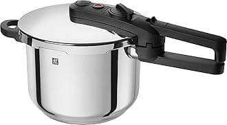 EcoQuick II Pressure Cooker/Steam Pressure Top, Diameter 22 cm, 6 L, for All Hobs Including Induction, 18/10 Stainless Steel, Silver