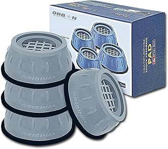 ORBON Anti Vibration Pads for Washing Machine | Washing Machine Vibration Pads | Washing Machine Bush for Vibration | Washing Machine Anti Vibration Pad | Laser Embossed with Enhanced Grip | Set of 4