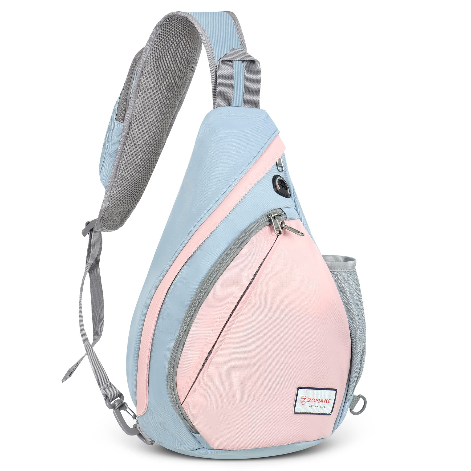 Sling Bag - Crossbody Chest Backpack Men Women 13 L Hiking Daypack Casual Travel Shoulder Rucksack USB Charging Port Lightweight Water Resistant for 10.2'' Pad Bussiness Sport