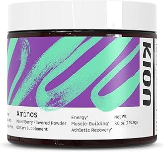 Kion Aminos - Essential Amino Acids Supplement, Essential Amino Acids Powder for Muscle Recovery, BCAA EAA No Caffeine, Amino Acid Powder, Essential Amino Energy - 30 Servings, Mixed Berry