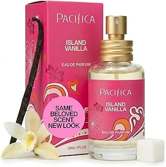 Pacifica Island Vanilla Perfume – Clean Vanilla Fragrance for Women - Warm Tropical Aroma - Long-Lasting Clean Beauty Non Toxic Scent, Vegan & Cruelty-Free, 1 oz Travel-Friendly Spray