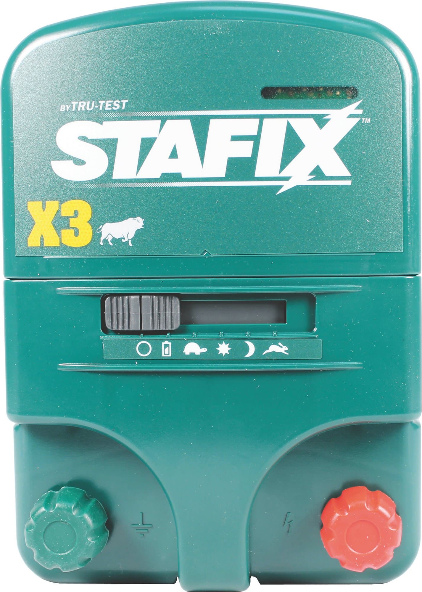 X3 Unigizer, 3 J Maximum Output Energy, Powers Up to 30 Miles/120 Acres of Fence, 2 Year Warranty, Solar/Battery/110V Compatible, High Efficiency, Black, Modern