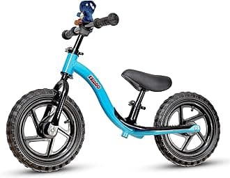 KRIDDO Toddler Balance Bike 2 Year Old, Age 18 Months to 5 Years Old, Early Learning Interactive Push Bicycle with Steady Balancing and Footrest, Gift Bike for 2-5 Boys Girls, Blue
