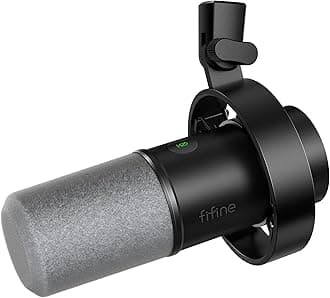 - Dynamic Microphone, XLR/USB Podcast Recording PC Microphone for Vocal Voice-Over Streaming, Studio Metal Mic with Mute, Headphone Jack, Monitoring Volume Control, Windscreen-Amplitank K688