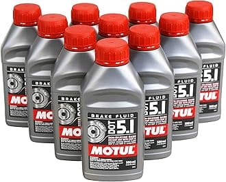 (10 Pack) 100950 100% Synthetic Brake Dot 5.1 Brake Fluid 1/2 Liter or 500 ml
