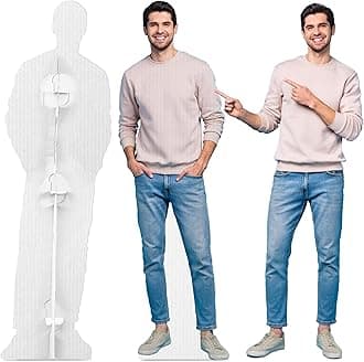 Custom Life Size Cardboard Cutout - Personalized High Resolution Stand Up | 2 Material Options, Upload Your Own Photo - Wedding, Graduation, Birthday, 1-7 ft