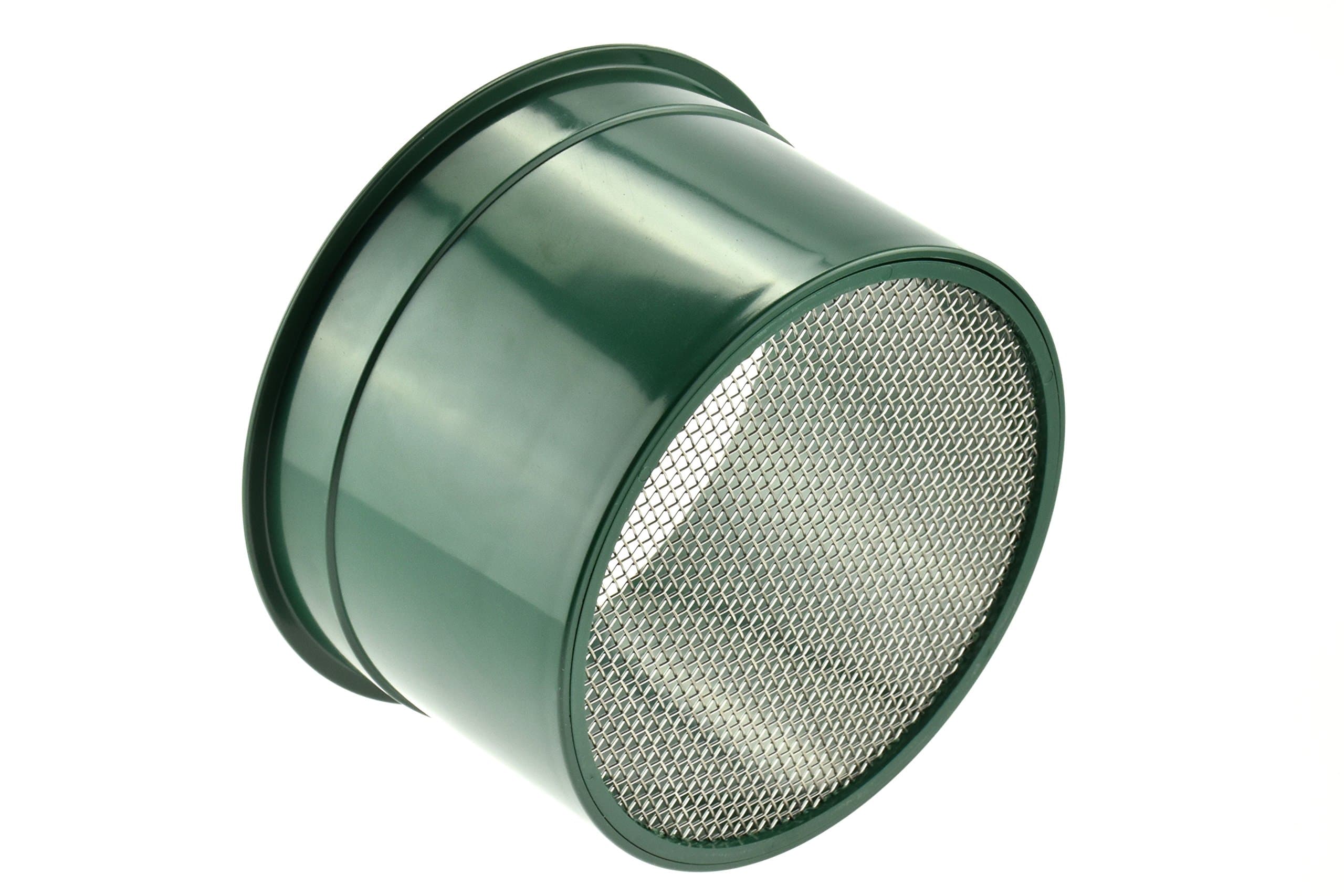 SE 5.5 Inch Mini Stackable Classifier Gold Prospecting Pan - 10 Holes/Square Inch Stainless Steel Mesh Sifting Pan, Green