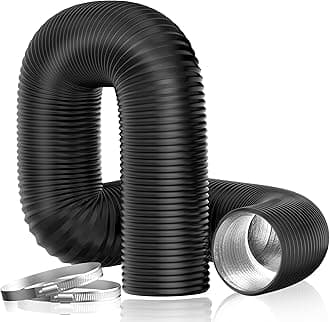Dryer Vent Hose, 4'' Insulated Flexible Duct 16FT with 2 Duct Clamps, Heavy-Duty Three Layer Protection for HVAC Ventilation, Duct Fan Systems