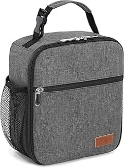 Lunch Box for Men Women Adults Small Lunch Bag for Office Work Picnic - Reusable Portable Lunchbox, Charcoal Grey